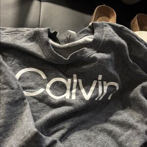 Calvin Klein Heather Gray Knit Top